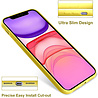 ShieldCase® Shieldcase Siliconen hoesje met camera bescherming iPhone 11 (geel) + glazen screen protector