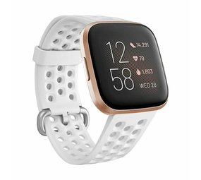 Fitbit Versa siliconen bandje met gaatjes (Wit)