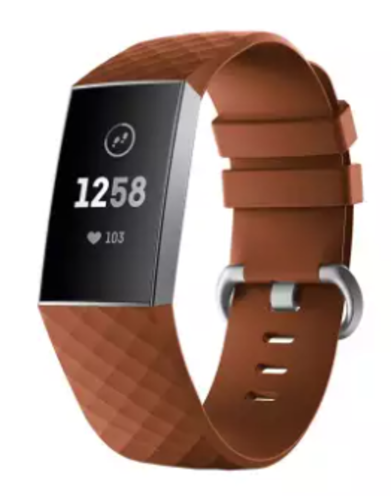 Fitbit Charge 4 silicone band (bruin)