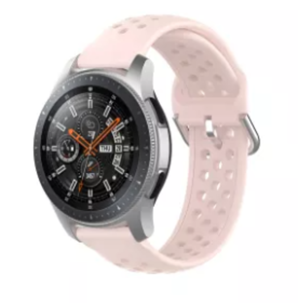 Samsung Galaxy Watch siliconen bandje met gaatjes (roze)
