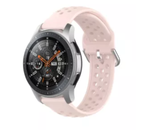 Samsung Galaxy Watch siliconen bandje met gaatjes (roze)