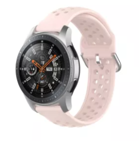 Samsung Galaxy Watch siliconen bandje met gaatjes (roze)
