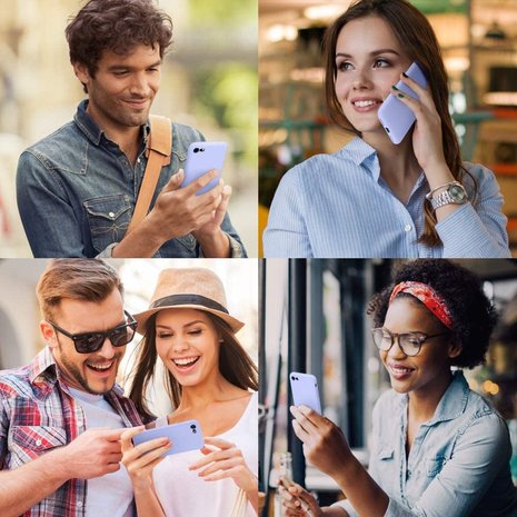 ShieldCase® Shieldcase Siliconen hoesje met camera bescherming iPhone 7 / 8 (paars)