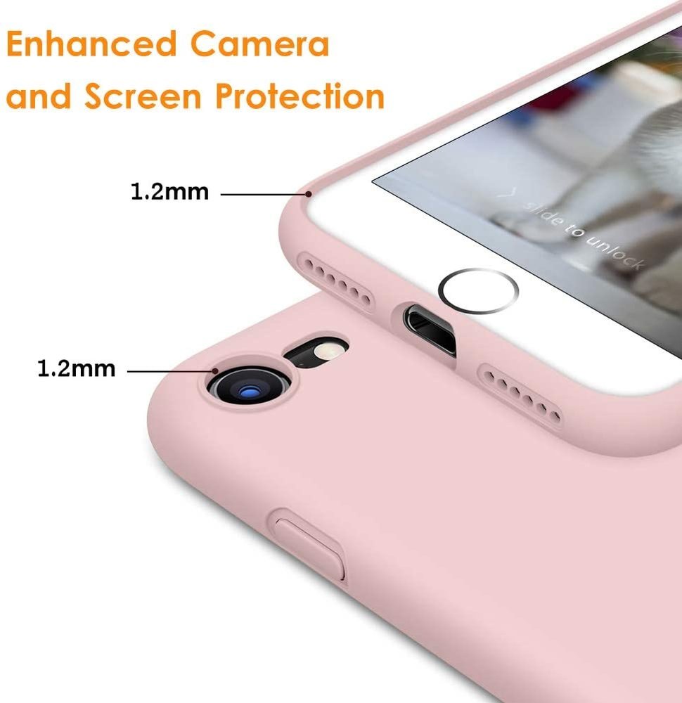 ShieldCase® Shieldcase Siliconen hoesje met camera bescherming iPhone 7 / 8 (roze)