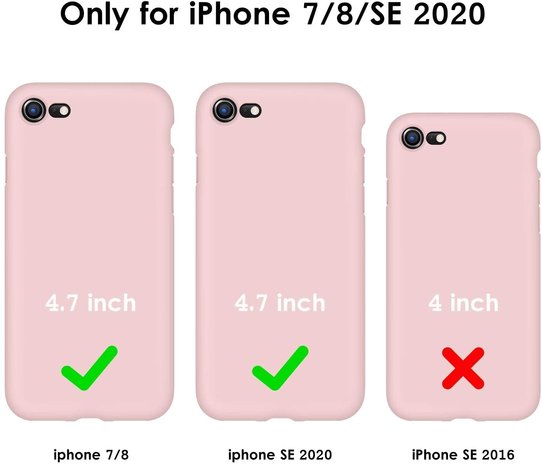 ShieldCase® Shieldcase Siliconen hoesje met camera bescherming iPhone 7 / 8 (roze)