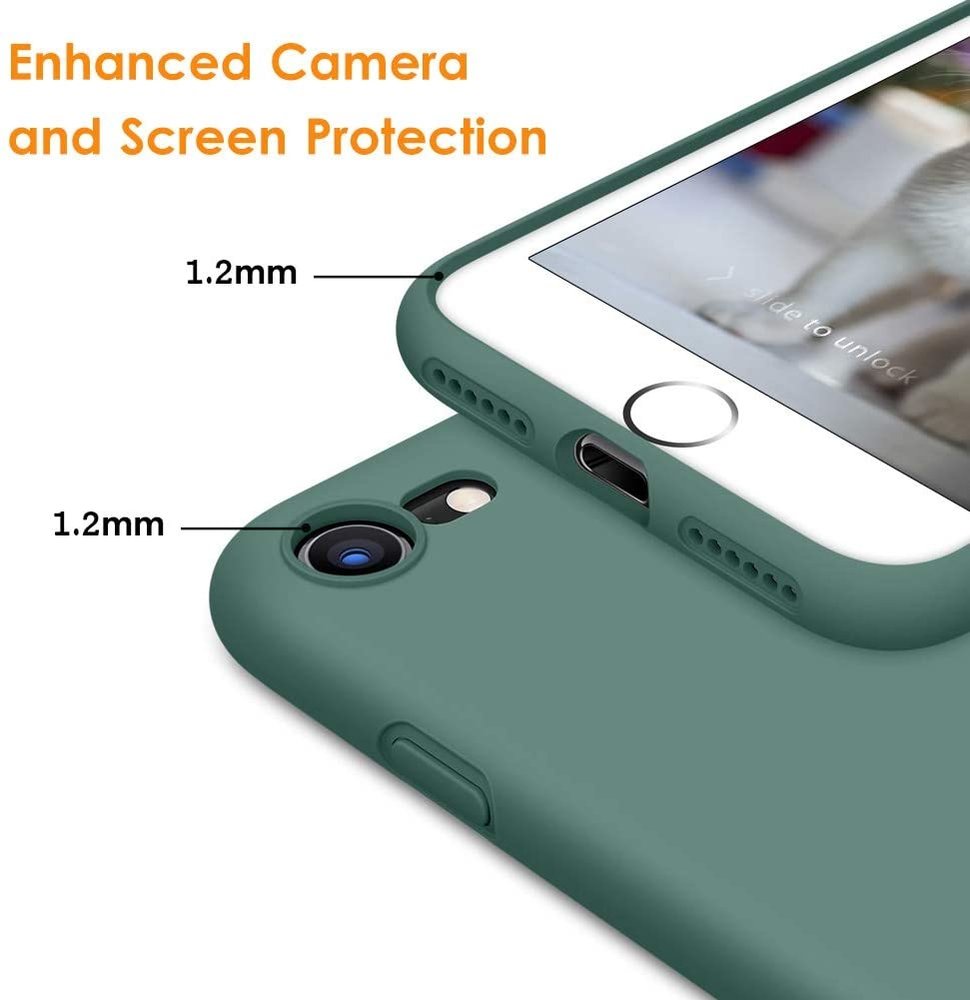 ShieldCase® Shieldcase Siliconen hoesje met camera bescherming iPhone 7 / 8 (donkergroen)