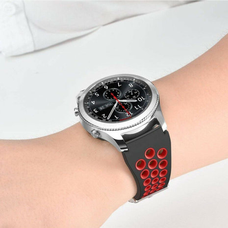 Samsung Galaxy Watch sport band (zwart/rood) Samsung Galaxy Watch sport band (zwart/rood)