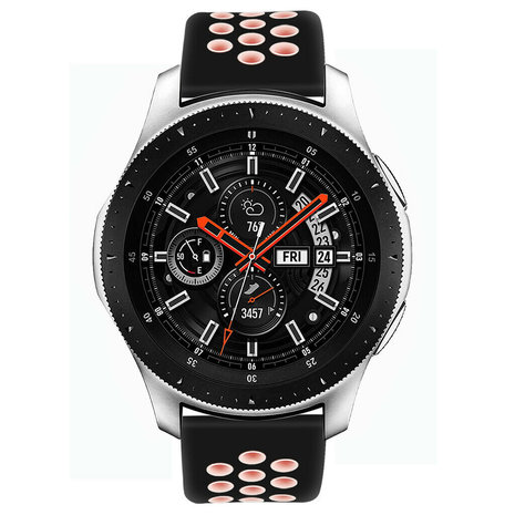 Samsung Galaxy Watch sport band (zwart/roze) Samsung Galaxy Watch sport band (zwart/roze)