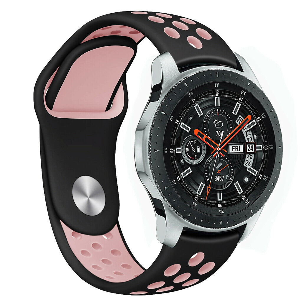 Samsung Galaxy Watch sport band (zwart/roze) PhoneFactory