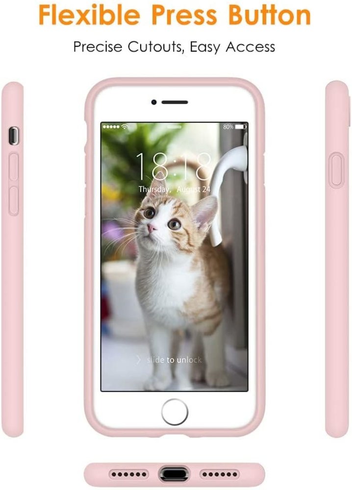 ShieldCase® Shieldcase Siliconen hoesje met camera bescherming iPhone SE 2020 (roze)