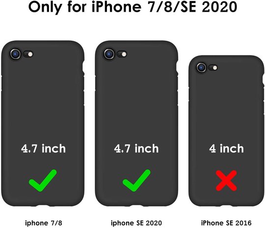ShieldCase® Shieldcase Siliconen hoesje met camera bescherming iPhone SE 2020 (zwart)