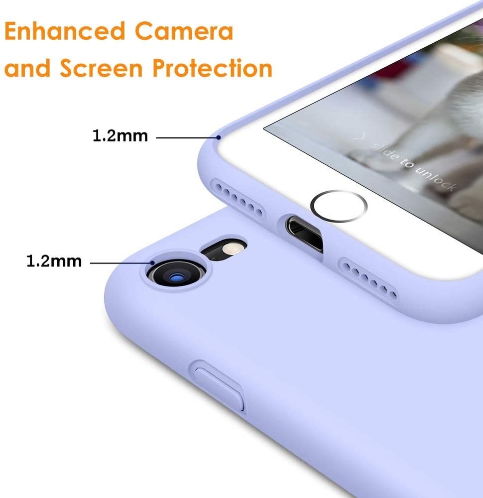 ShieldCase® Shieldcase Siliconen hoesje met camera bescherming iPhone SE 2020 (paars)