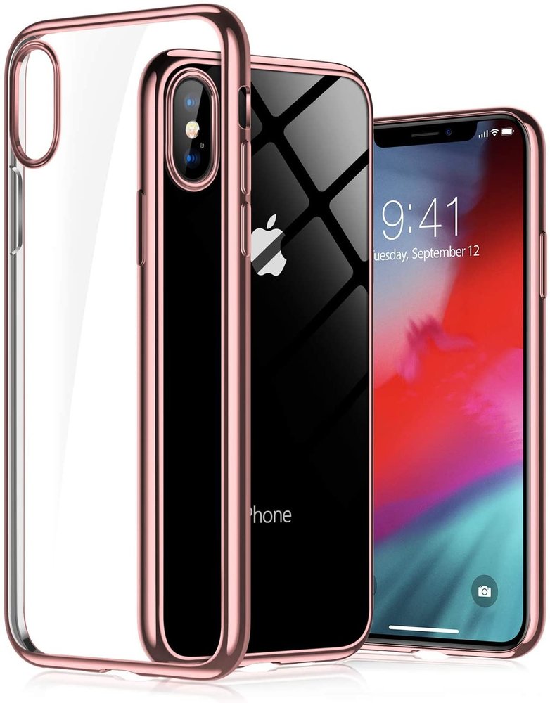 ShieldCase® ShieldCase rosé gouden metallic bumper case iPhone X / Xs ShieldCase® ShieldCase rosé gouden metallic bumper case iPhone X / Xs