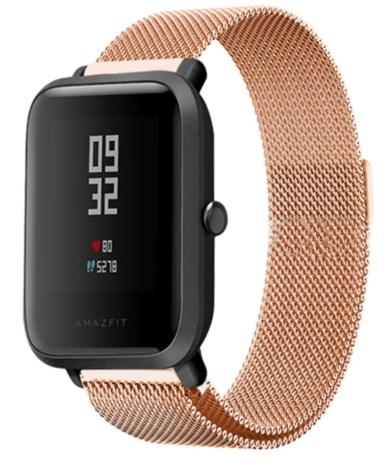 Xiaomi Amazfit Bip Milanese band rose goud