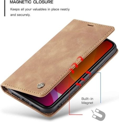 CaseMe CaseMe Luxe bookcase iPhone 11 (bruin) CaseMe CaseMe Luxe bookcase iPhone 11 (bruin)