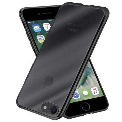 ShieldCase® ShieldCase zwarte metallic bumper case iPhone SE 2020 ShieldCase® ShieldCase zwarte metallic bumper case iPhone SE 2020