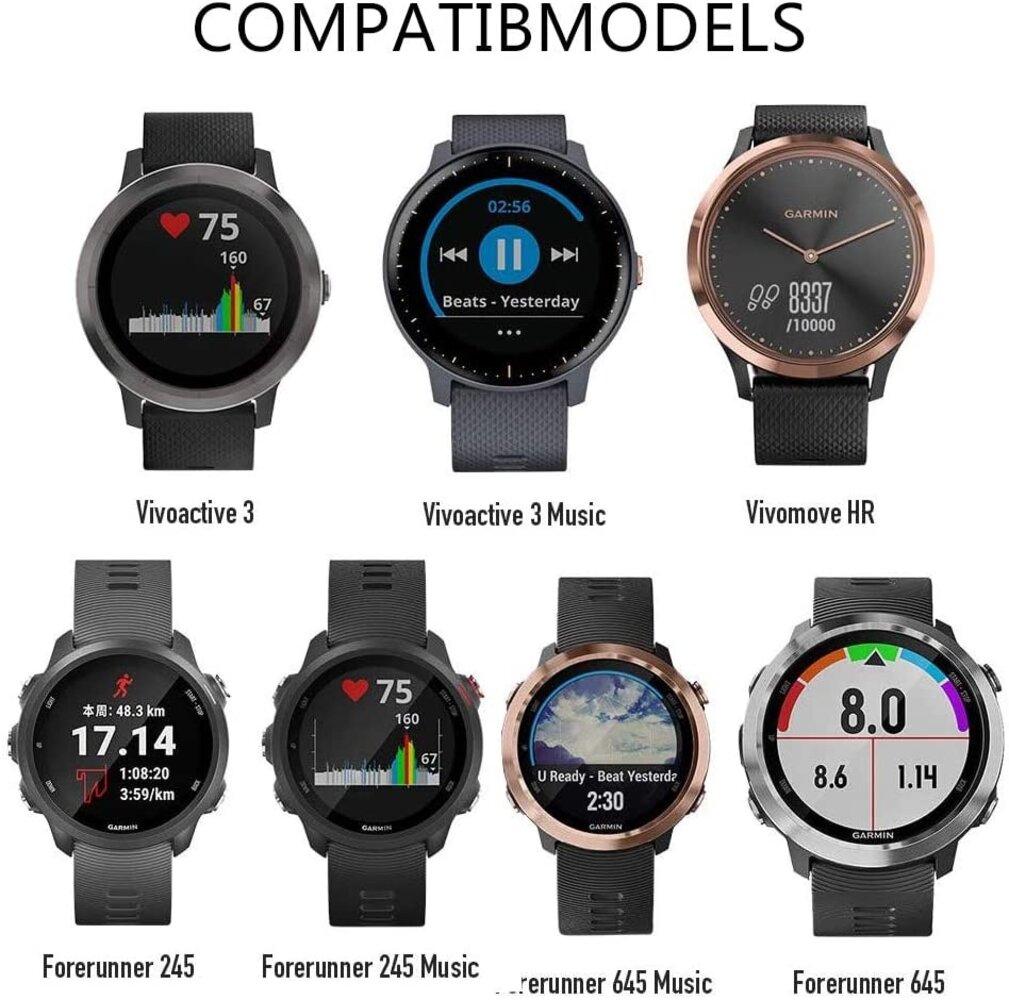 Garmin Vivoactive 3 siliconen bandje met gaatjes (paars)
