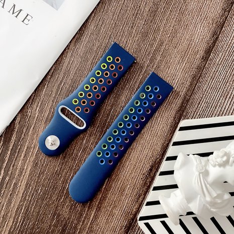 Samsung Gear S3 sport band (donkerblauw kleurrijk) Samsung Gear S3 sport band (donkerblauw kleurrijk)