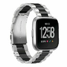 Fitbit Versa stalen bandje (ziver/zwart)