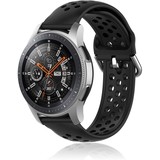 Samsung Galaxy Watch siliconen bandje met gaatjes (zwart)