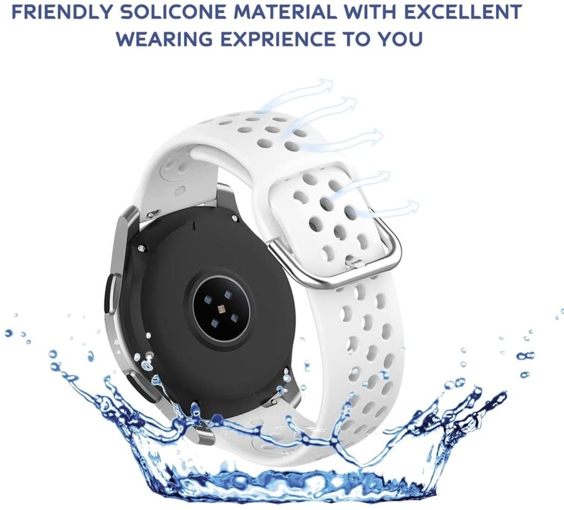 Samsung Galaxy Watch siliconen bandje met gaatjes (wit)