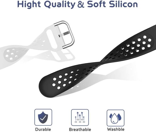 Samsung Galaxy Watch siliconen bandje met gaatjes (wit)