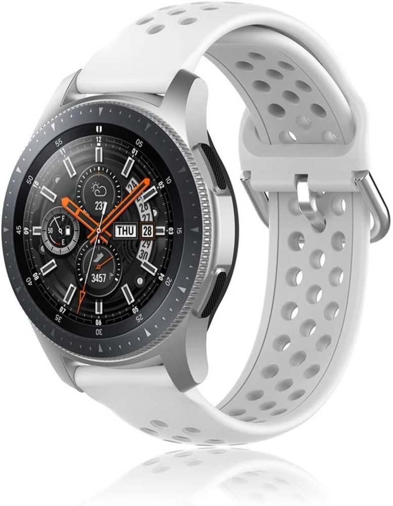 Samsung Galaxy Watch siliconen bandje met gaatjes (wit)
