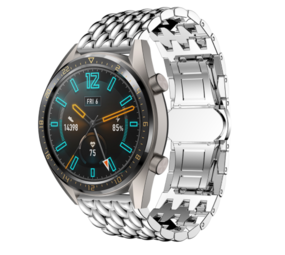 Huawei Watch GT draak stalen band (zilver) Huawei Watch GT draak stalen band (zilver)