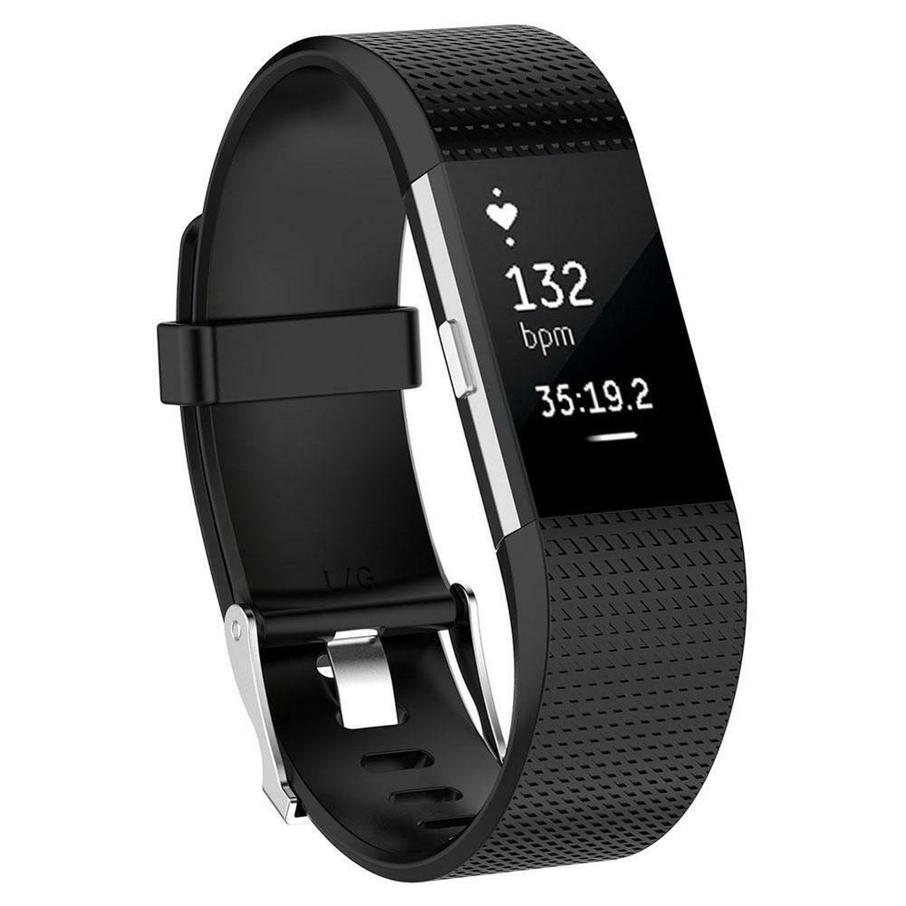 Fitbit Charge 2 siliconen bandje (zwart)