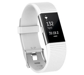 Fitbit Charge 2 siliconen bandje (wit)
