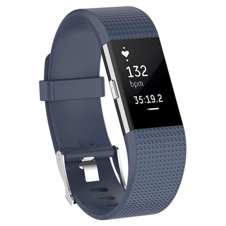 Fitbit Charge 2 siliconen bandje (grijsblauw)