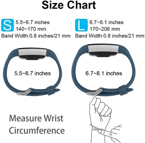 Fitbit Charge 2 siliconen bandje (grijsblauw)
