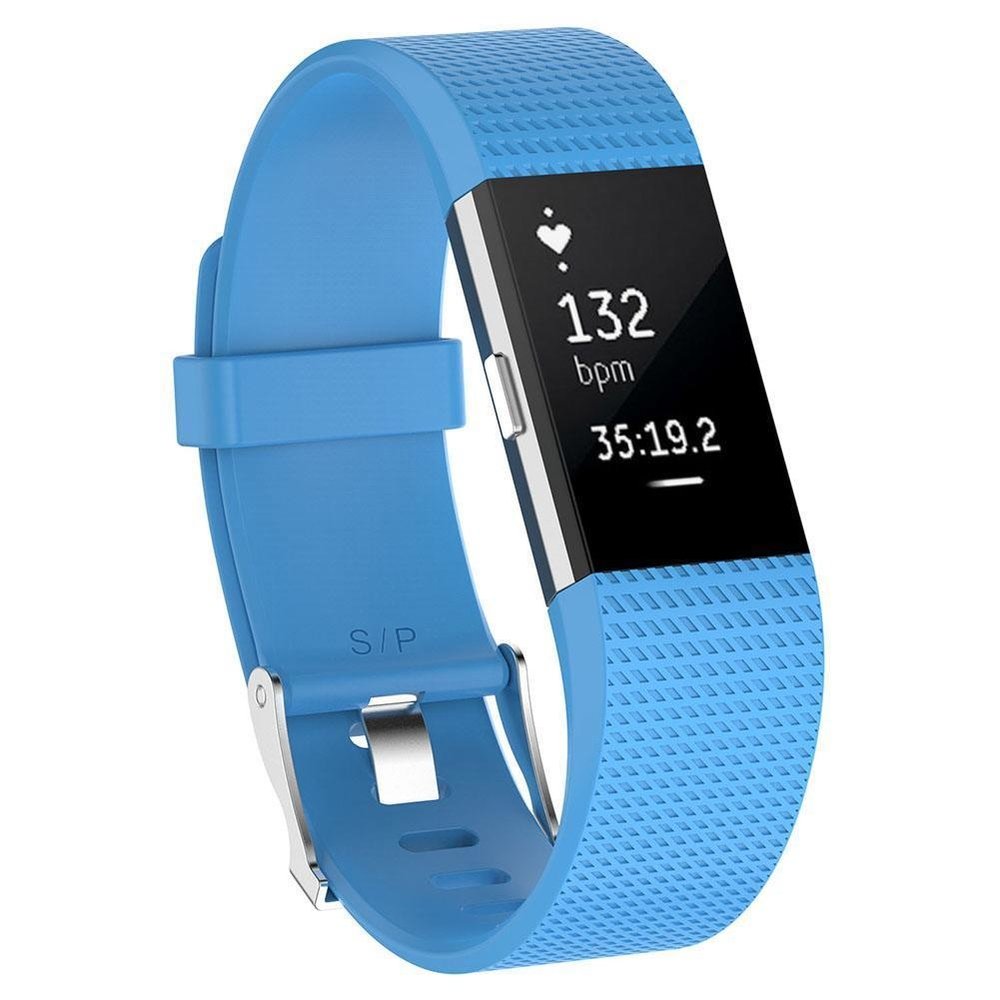 wasserette brug Transparant Fitbit Charge 2 siliconen bandje (blauw) - Phone-Factory