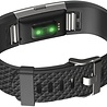 Fitbit Charge 2 diamant silicone band (zwart) Fitbit Charge 2 diamant silicone band (zwart)