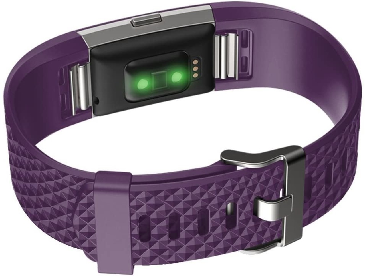 Fitbit Charge 2 diamant silicone band (paars)