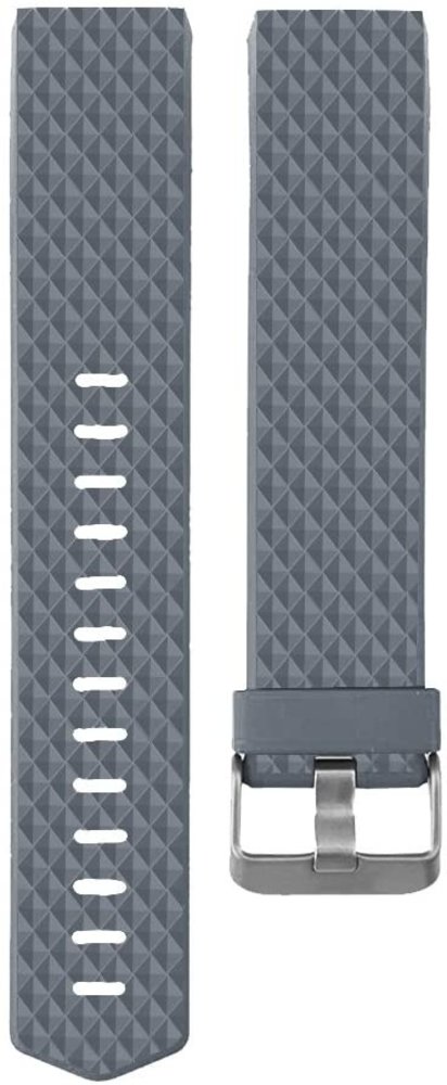 Fitbit Charge 2 diamant silicone band (grijs)