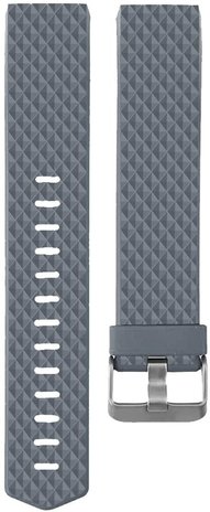 Fitbit Charge 2 diamant silicone band (grijs)
