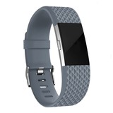 Fitbit Charge 2 diamant silicone band (grijs)