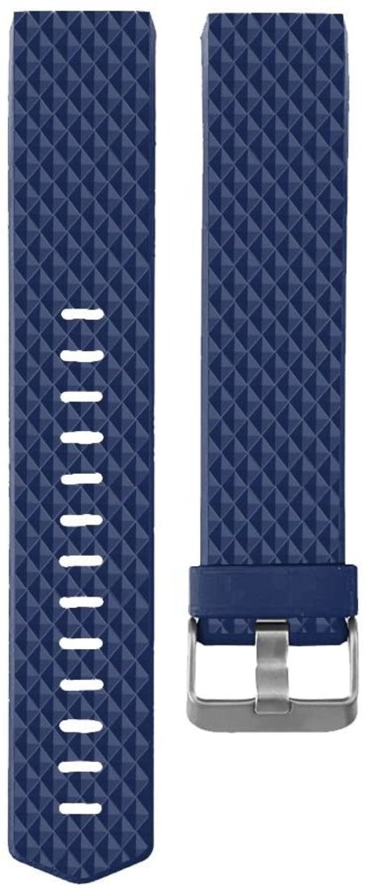 Fitbit Charge 2 diamant silicone band (donkerblauw)