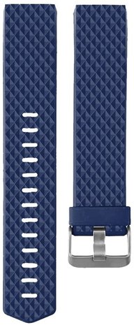 Fitbit Charge 2 diamant silicone band (donkerblauw)