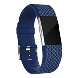 Fitbit Charge 2 diamant silicone band (donkerblauw)