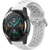 Huawei Watch GT siliconen bandje met gaatjes (wit)