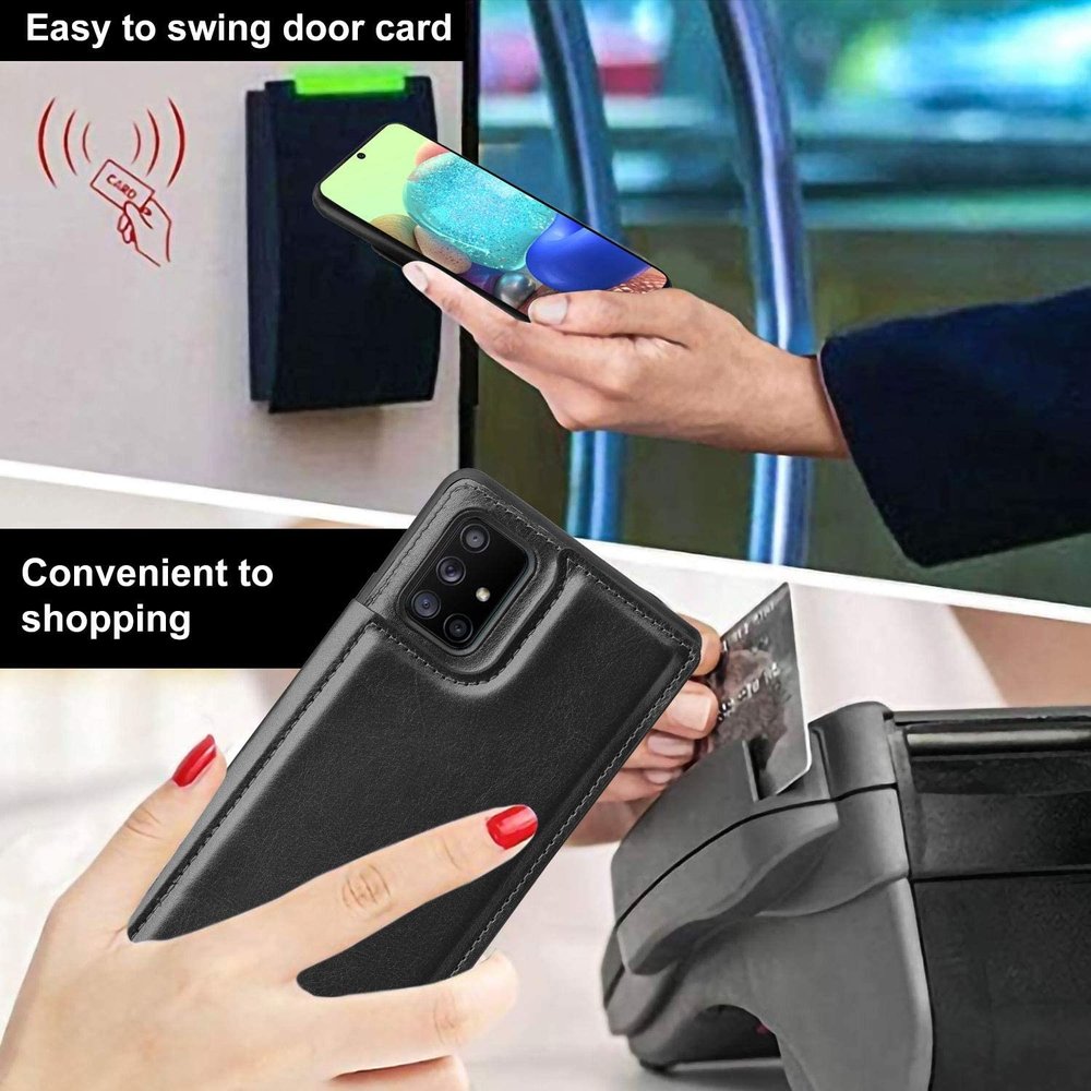 ShieldCase® ShieldCase Samsung Galaxy A71 wallet case (zwart) ShieldCase® ShieldCase Samsung Galaxy A71 wallet case (zwart)