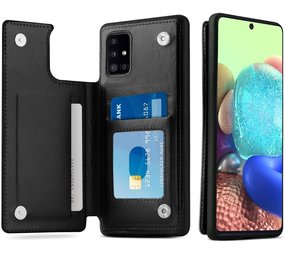 ShieldCase® Samsung Galaxy A71 wallet case (zwart) ShieldCase® Samsung Galaxy A71 wallet case (zwart)