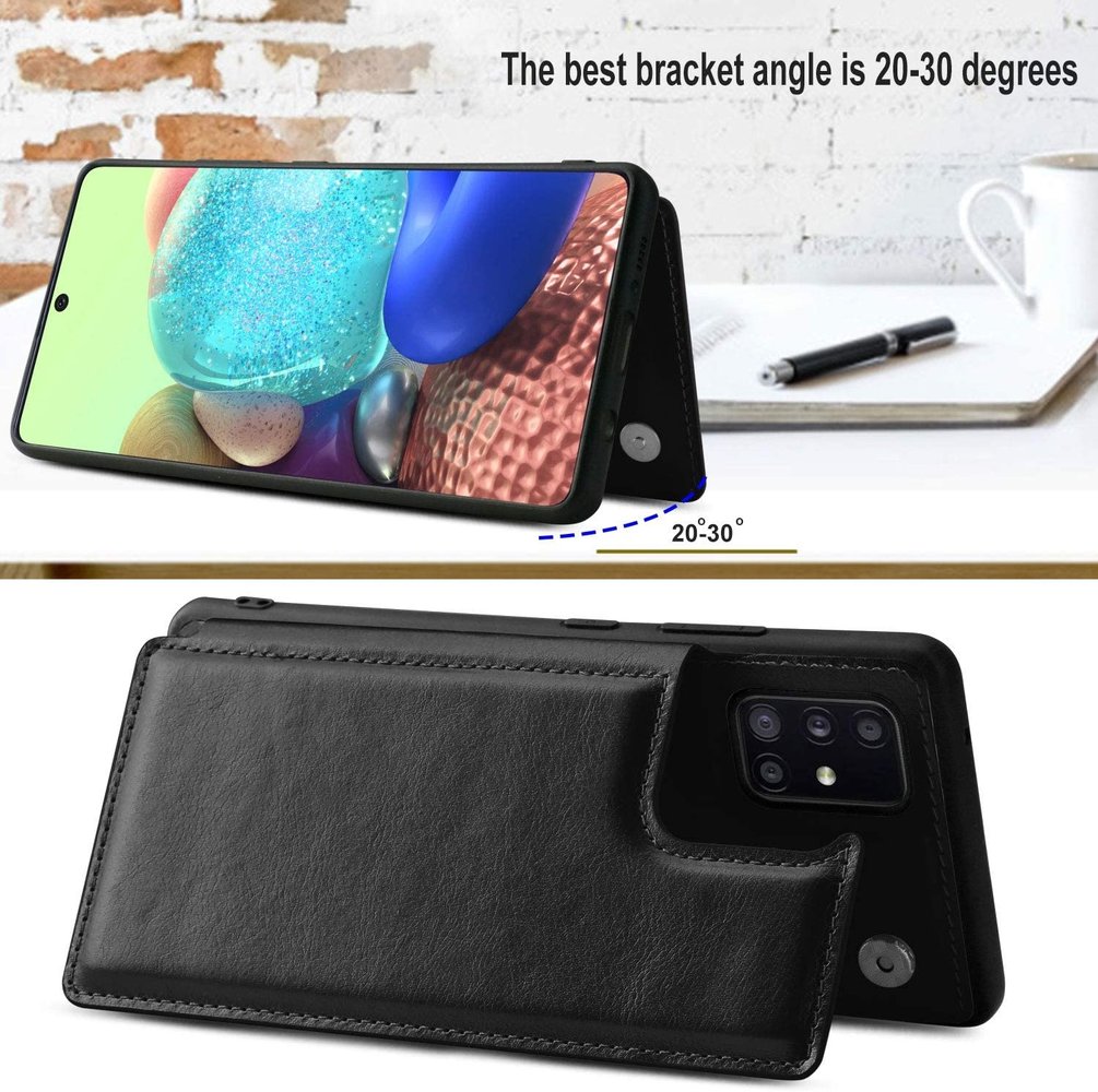 ShieldCase® ShieldCase Samsung Galaxy A71 wallet case (zwart) ShieldCase® ShieldCase Samsung Galaxy A71 wallet case (zwart)