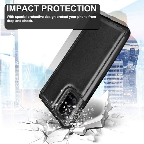 ShieldCase® ShieldCase Samsung Galaxy A71 wallet case (zwart) ShieldCase® ShieldCase Samsung Galaxy A71 wallet case (zwart)