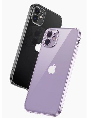 ShieldCase® ShieldCase iPhone 11 vierkante metallic case (zwart) ShieldCase® ShieldCase iPhone 11 vierkante metallic case (zwart)