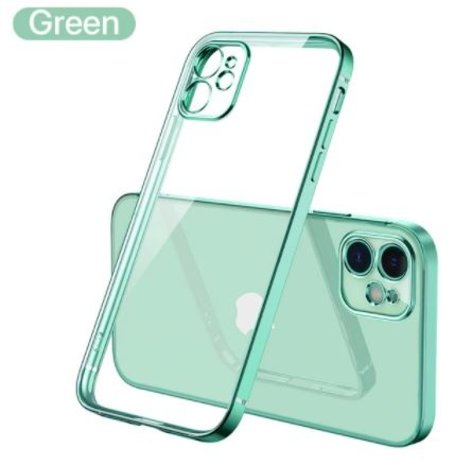 ShieldCase® ShieldCase iPhone 11 vierkante metallic case (lichtgroen) ShieldCase® ShieldCase iPhone 11 vierkante metallic case (lichtgroen)