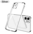 ShieldCase® ShieldCase iPhone 11 vierkante metallic case (zilver)