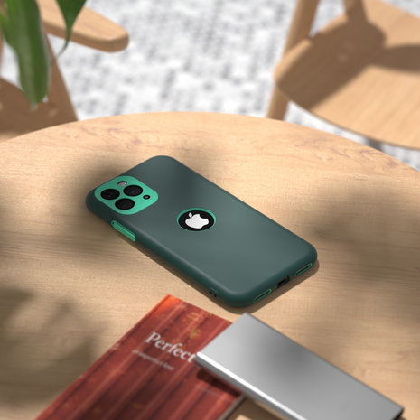 ShieldCase® ShieldCase dubbellaags siliconen hoesje iPhone 11 Pro (groen-aqua)